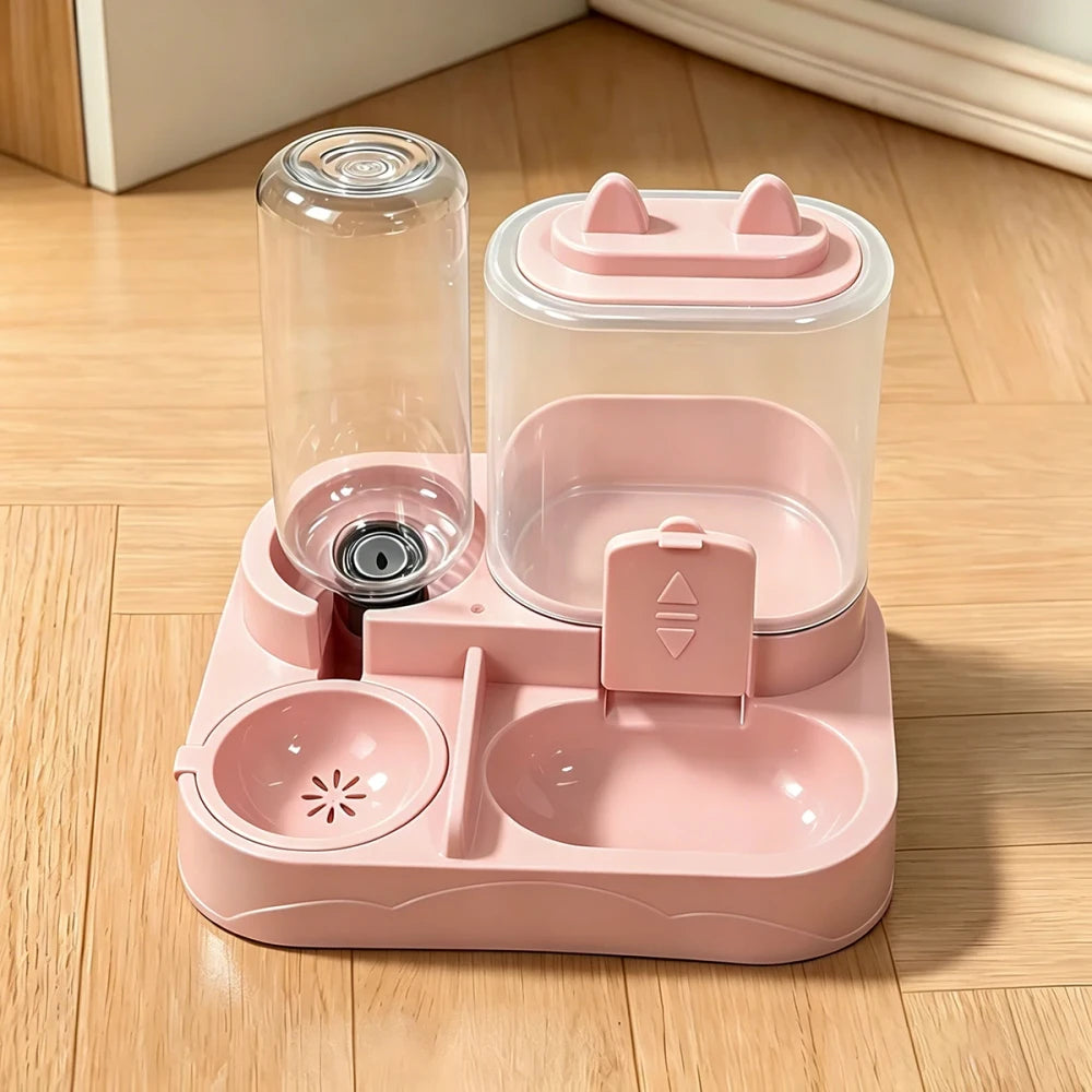 Dual Pet Feeder And Water Dispenser