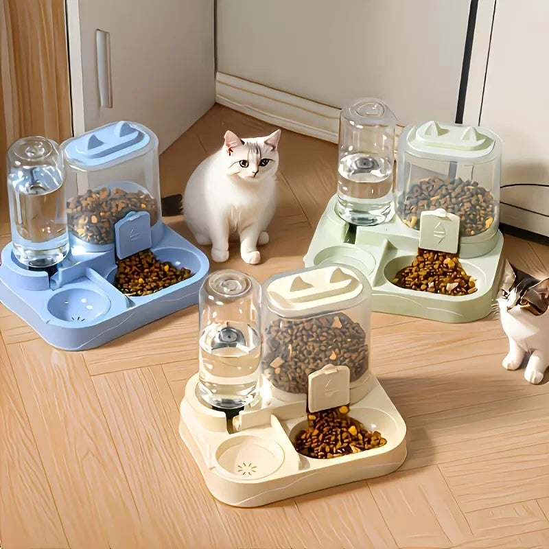 Dual Pet Feeder And Water Dispenser
