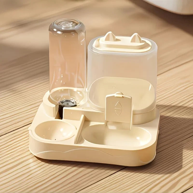 Dual Pet Feeder And Water Dispenser