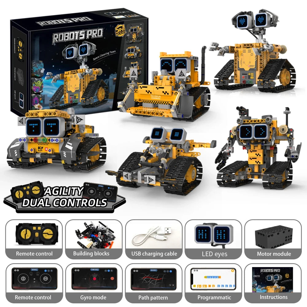 Transformable Remote Control Robot Building Blocks