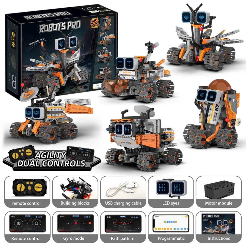 Transformable Remote Control Robot Building Blocks