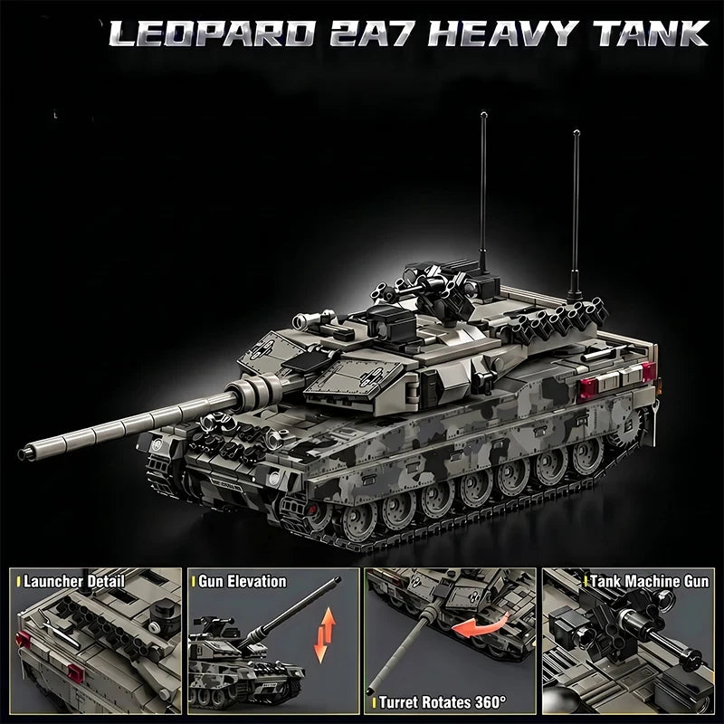 Military Tank Building Blocks Model