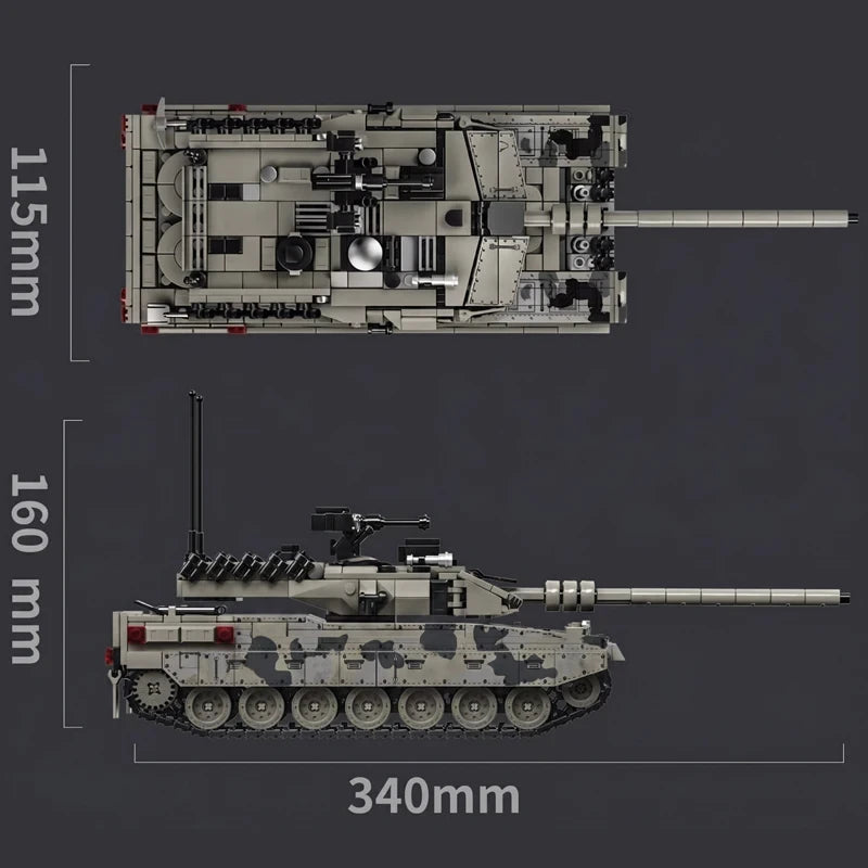 Military Tank Building Blocks Model