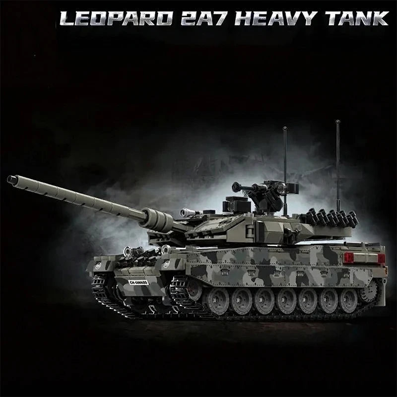 Military Tank Building Blocks Model