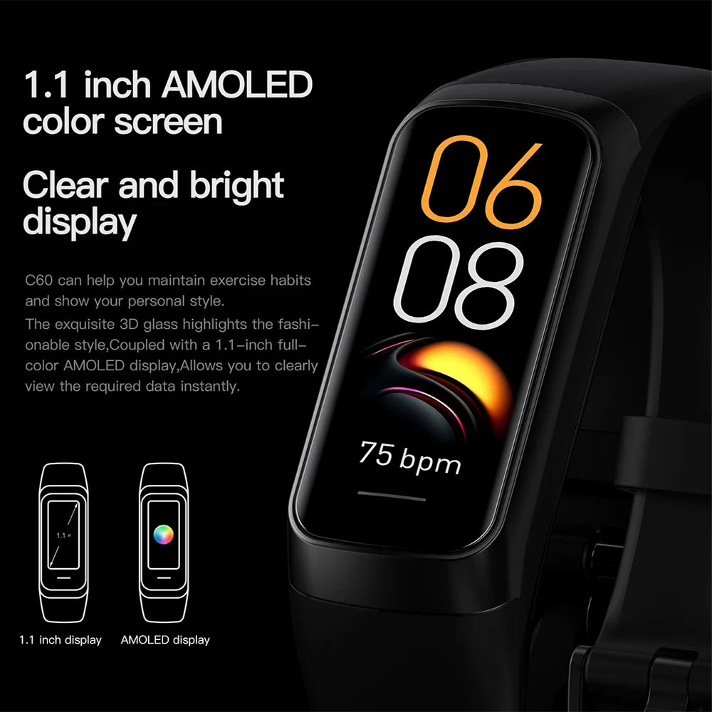 Smartwatch Body Temperature Fitness Tracker