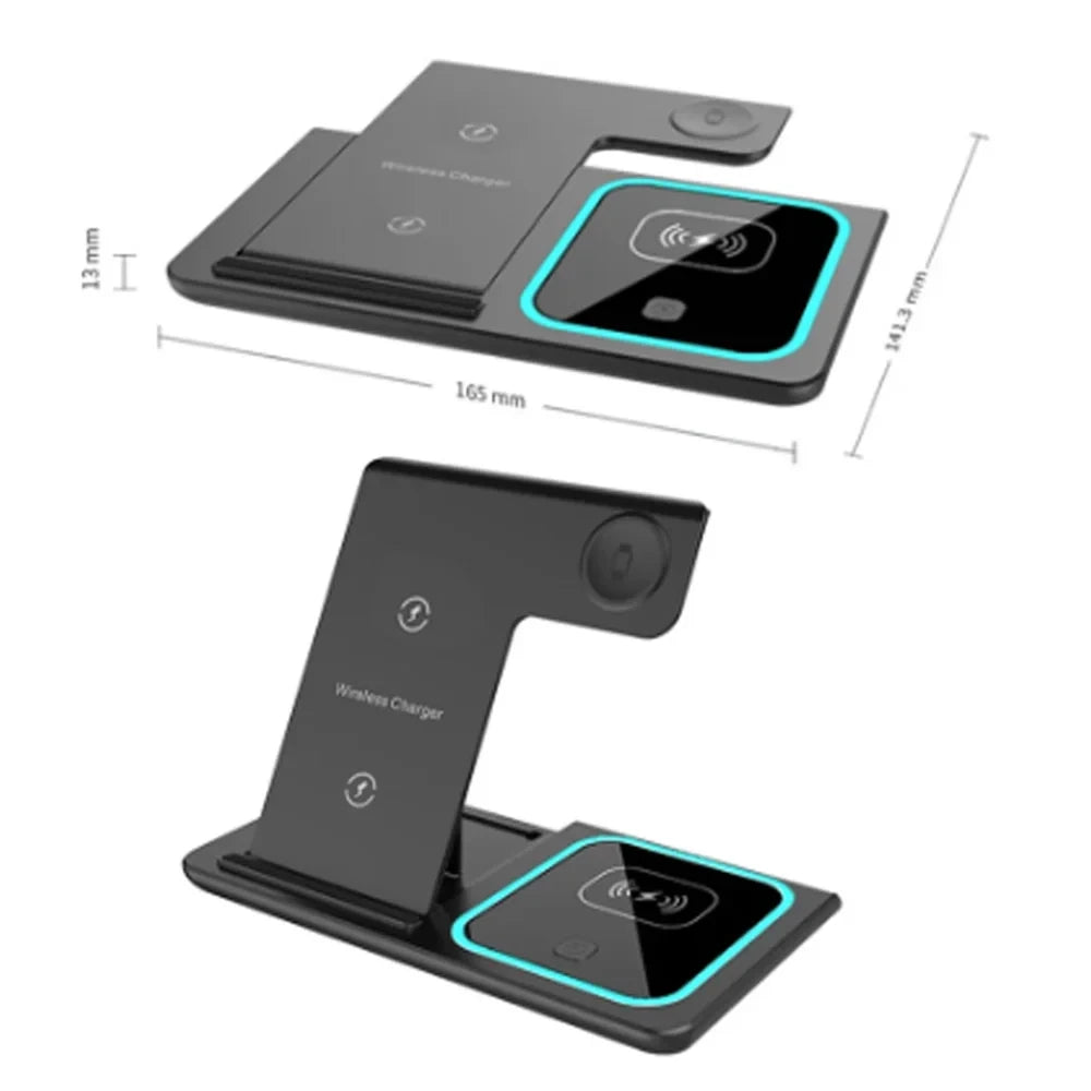 Foldable 3 in 1 Wireless Charger Stand