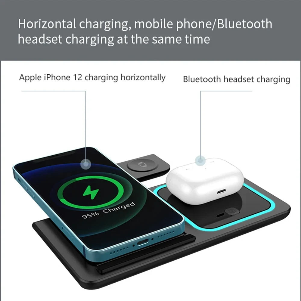 Foldable 3 in 1 Wireless Charger Stand
