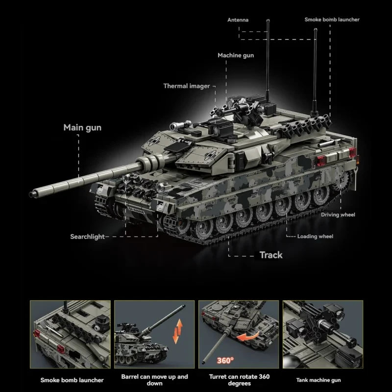 Military Battle Tank Building Blocks