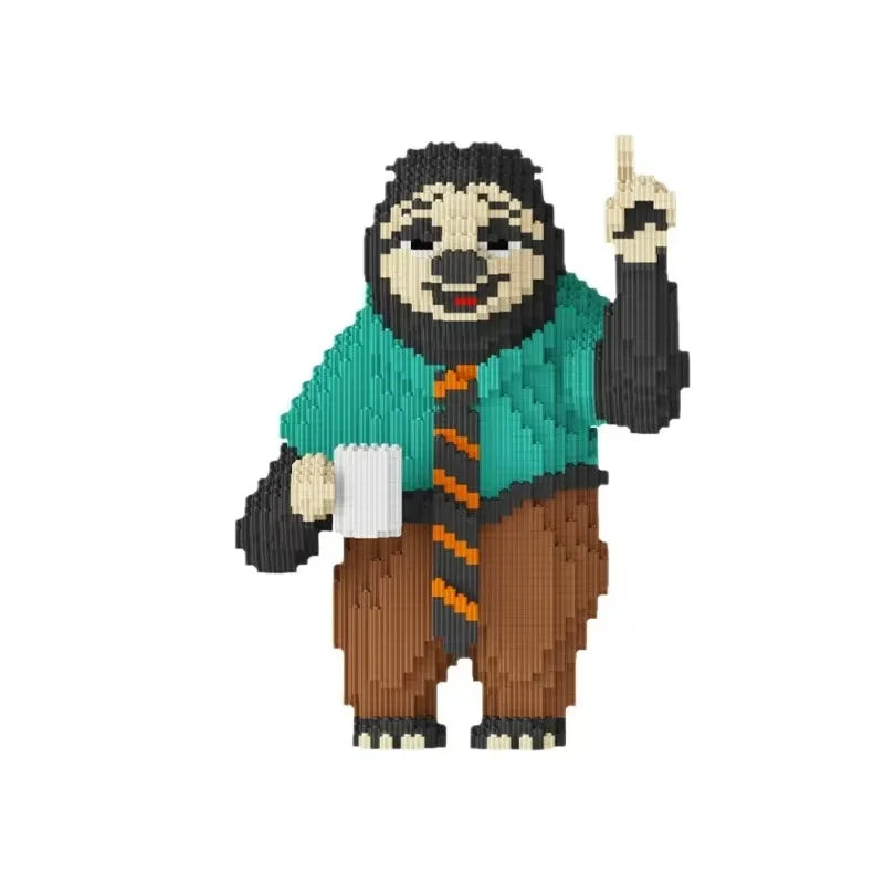 Sloth Building Block Puzzle – Unique 3D Brick Model Kit