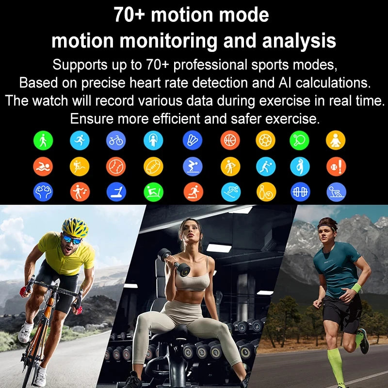 Ultra Thin AMOLED Smartwatch – Health Tracker with Heart Rate Monitor for Men & Women
