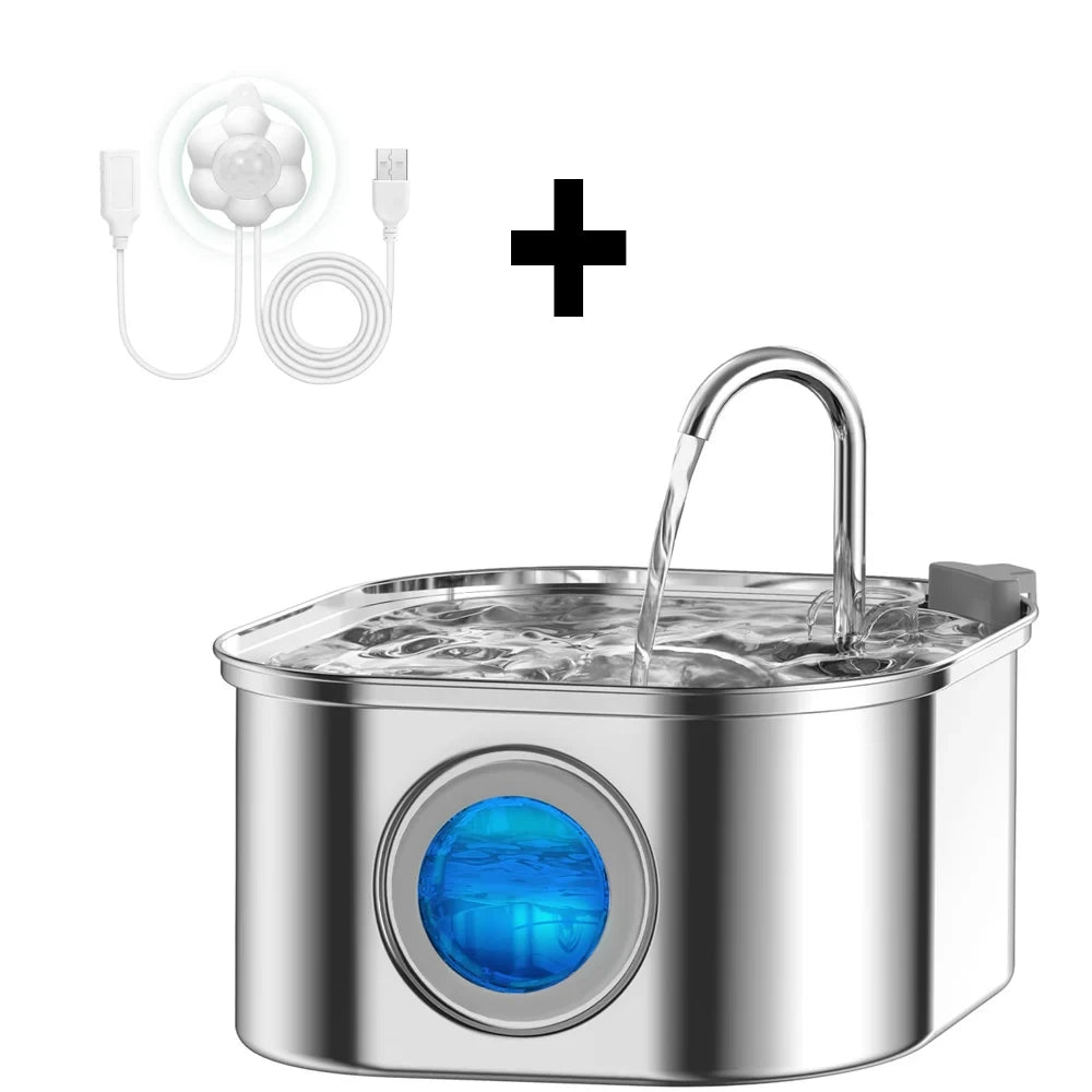 Self-Filtering Cat Water Fountain – Quiet, Transparent Design for Cats & Small Pets