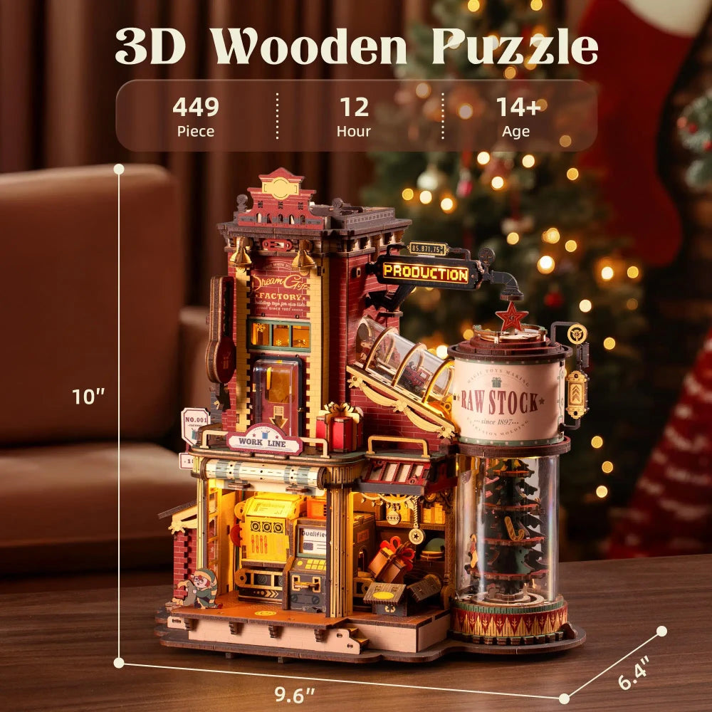 Dream Gift Factory 3D Wooden Puzzle Music Box